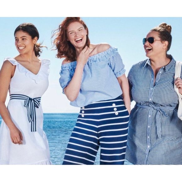 NWT Vineyard Vines For Target Womens Blue Sailor Nautical Striped Pants XL NEW - Picture 5 of 13